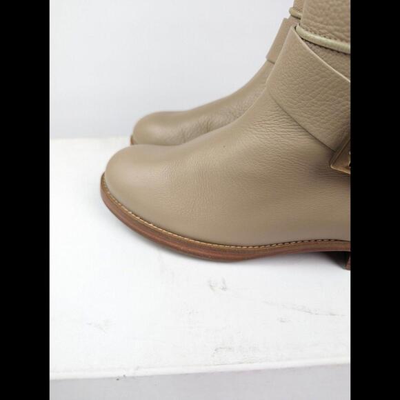 [SOLD] CHLOE Sz EU39 US9 Knee High Riding Boots Prince Leather Cream Pull On - Picture 7 of 15